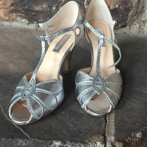 Silver Anthropologie Heels